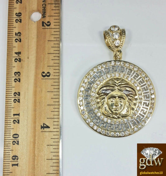 Real 10k Yellow Gold lion Head Charm Pendant