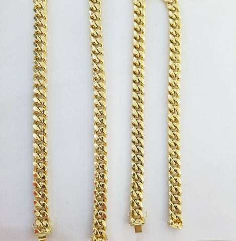 Real 10k Yellow Gold 26" Inch 15mm Miami Cuban chain Necklace Box Lock Men,10kt