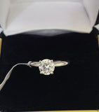 REAL 14k White Gold Diamond Ring Lab Created Ladies Wedding Engagement Genuine