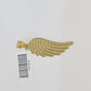 10k Yellow Gold Miami Cuban Chain & Wings Charm \ Pendent SET 3mm 22 Inches