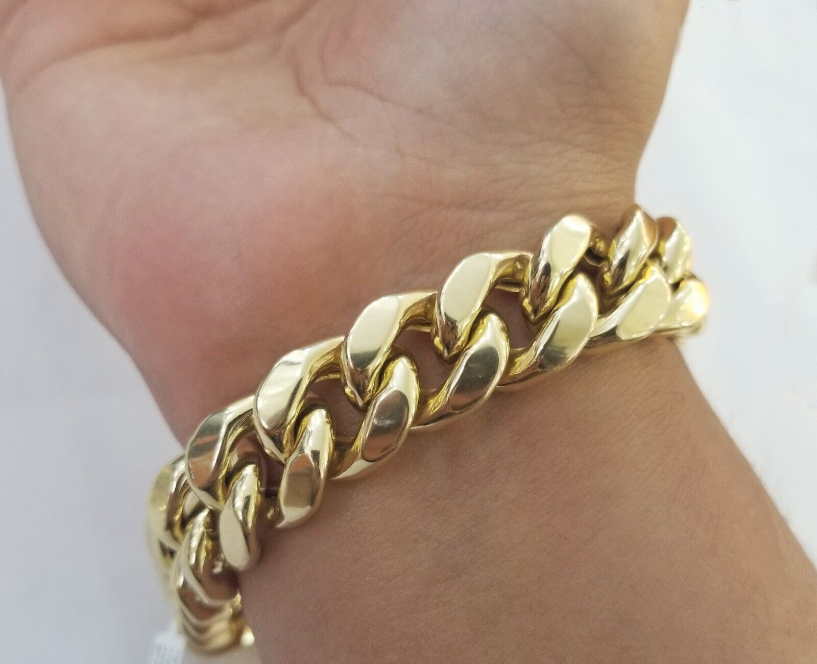 10kt yellow gold deals cuban link bracelet 9”