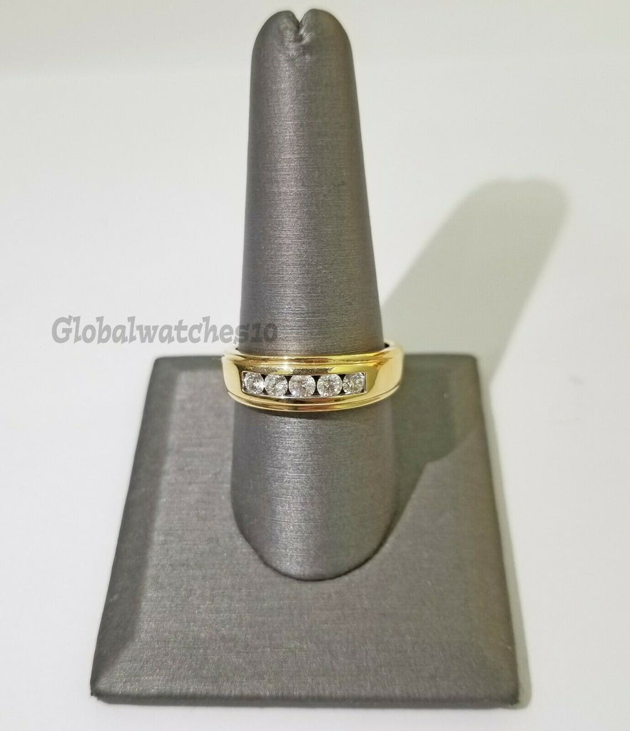 14k Gold 1/2CT Diamond Wedding/ Engagement Ring Band REAL 14 kt Yellow Gold Mens