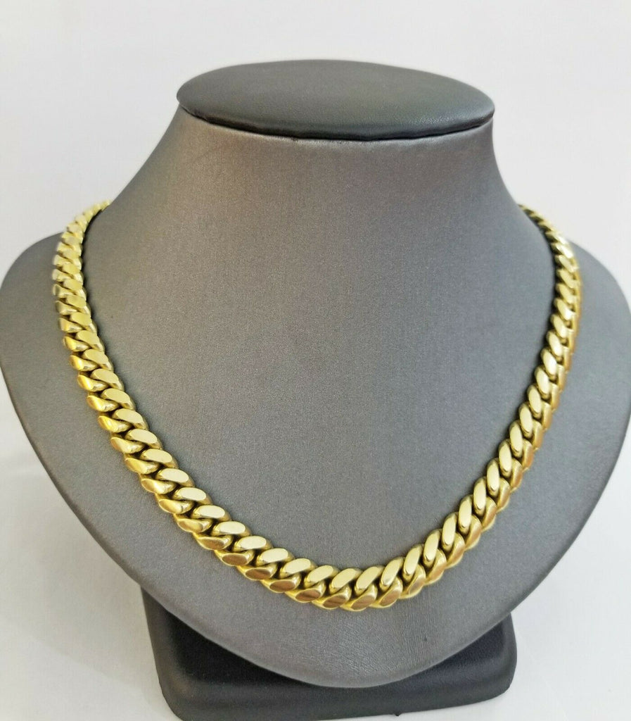 10K SOLID Yellow Gold Miami Cuban Chain 8mm 24 Inch men's Real gold 10kt