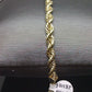 Brand New 10K Men Yellow Gold Rope Bracelet 6mm 8" Inches
