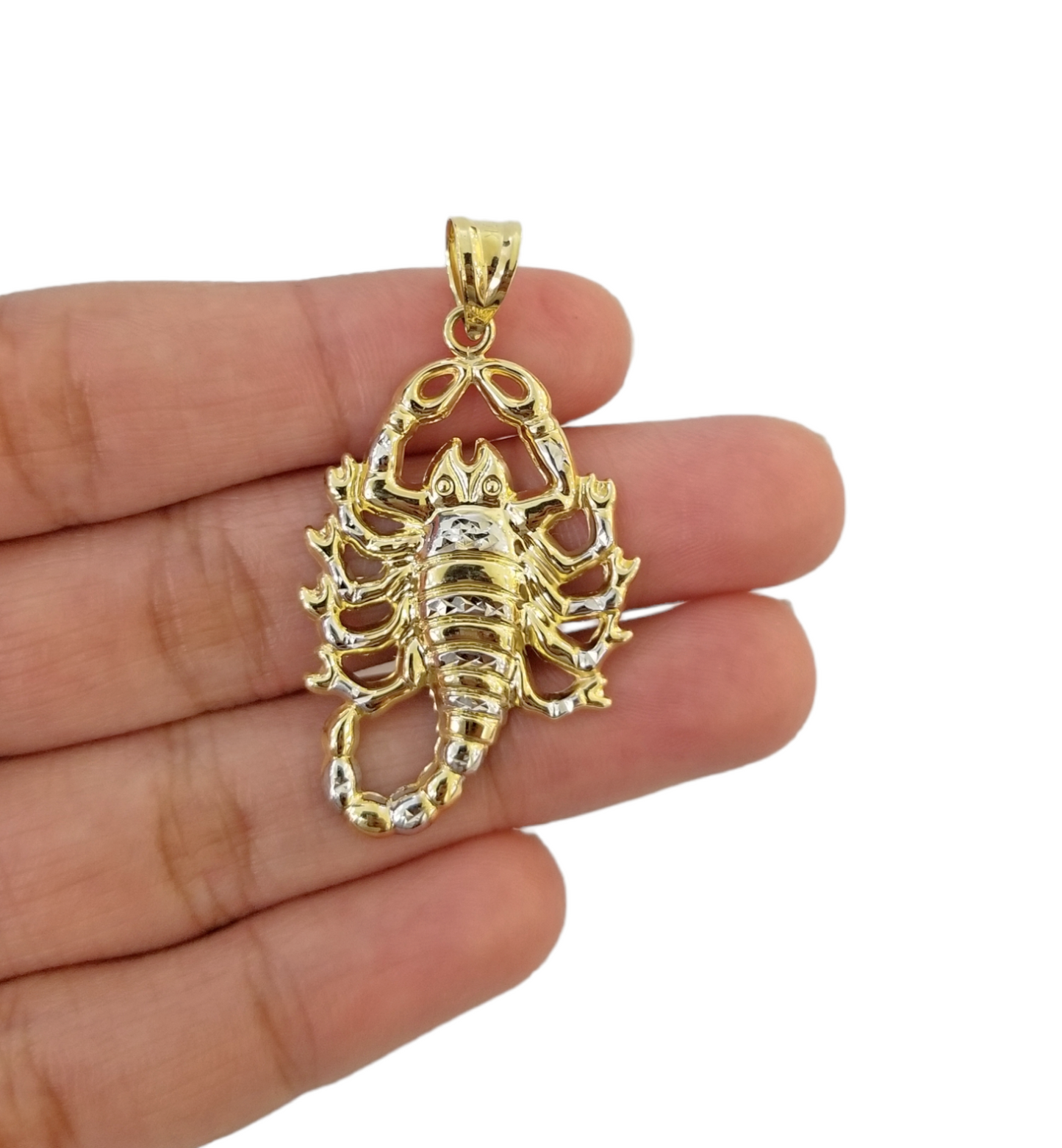 10K Yellow Gold Scorpion Charm Pendant Zodiac Sign Real 10kt