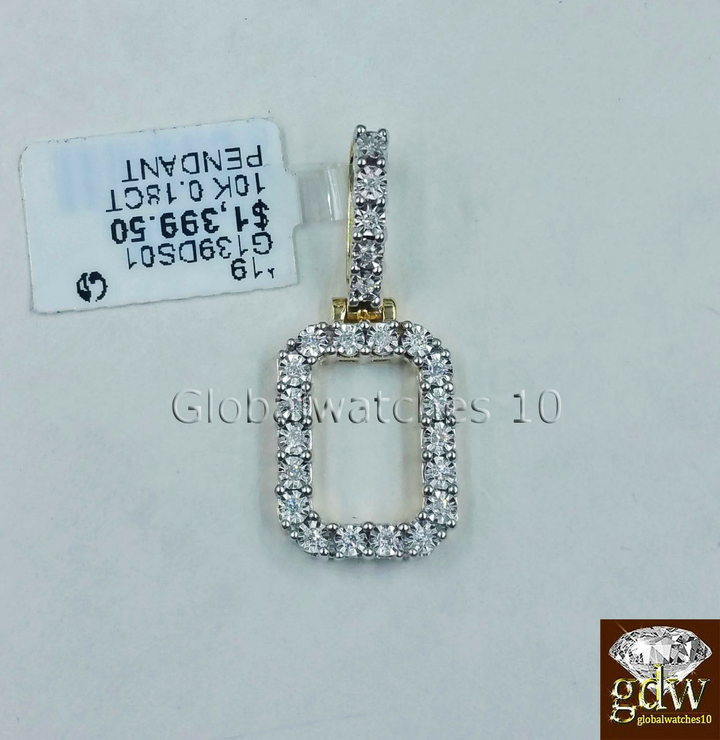 Real 10k Gold & Diamond Letter "O" Initial Alphabet Charm/Pendant 1.5", Angel.