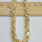 Real 10k Yellow Gold Rope Chain 22" 7mm Real 10k Jesus Cross Charm pendant