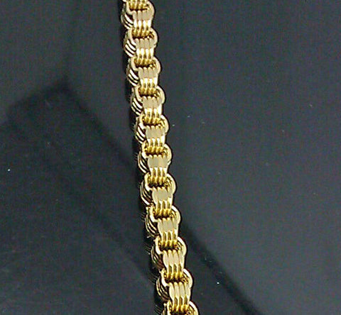 Real Genuine 10k  Yellow Gold Byzantine Box Link Bracelet 9" Long 10kt Gold 8mm