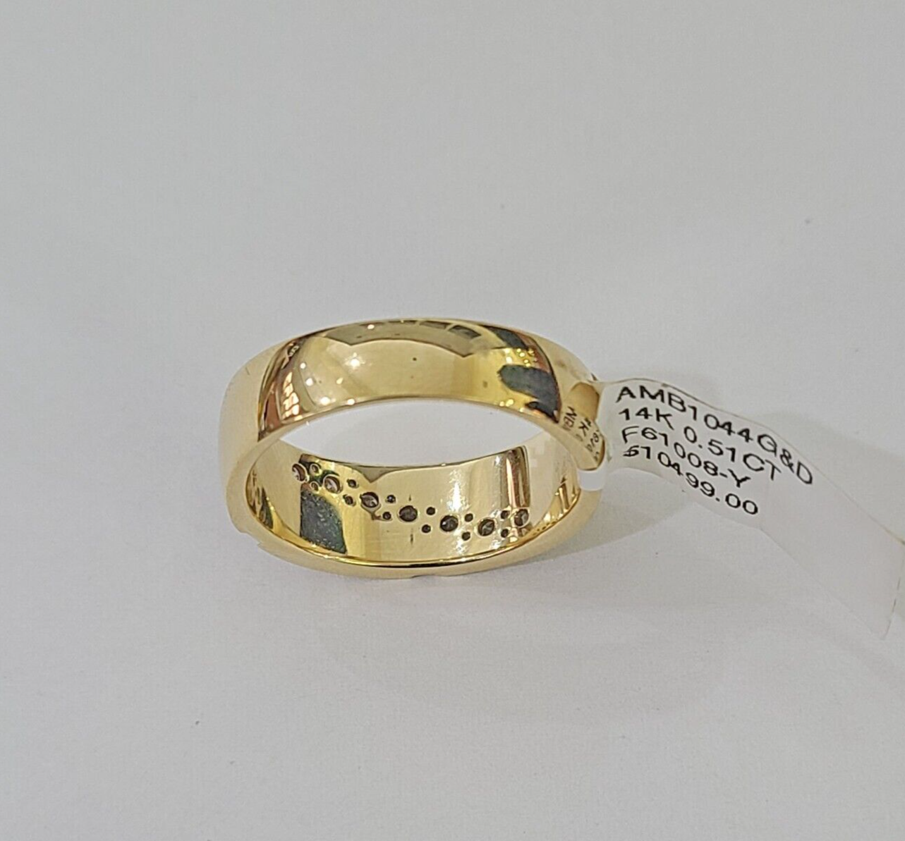 Real 14k Yellow Gold Diamond Mens Ring Band Wedding Engagement Genuine Natural