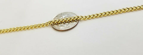 10k Yellow Gold Miami Cuban Bracelet 8inch 5mm,lobster lock men women hand chain