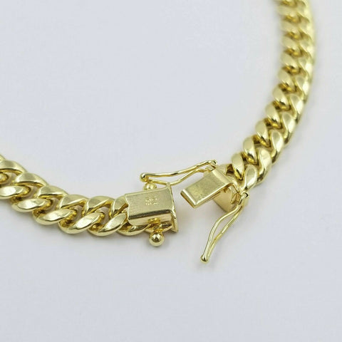 Real Gold Bracelet 10k Gold 6mm Link 7.5 inch Men/ Women Miami Cuban Link
