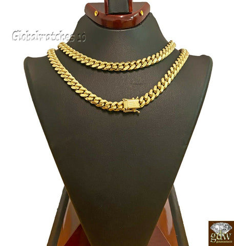 Real 10k Solid Gold Miami Cuban 6mm 24 inch Chain Necklace