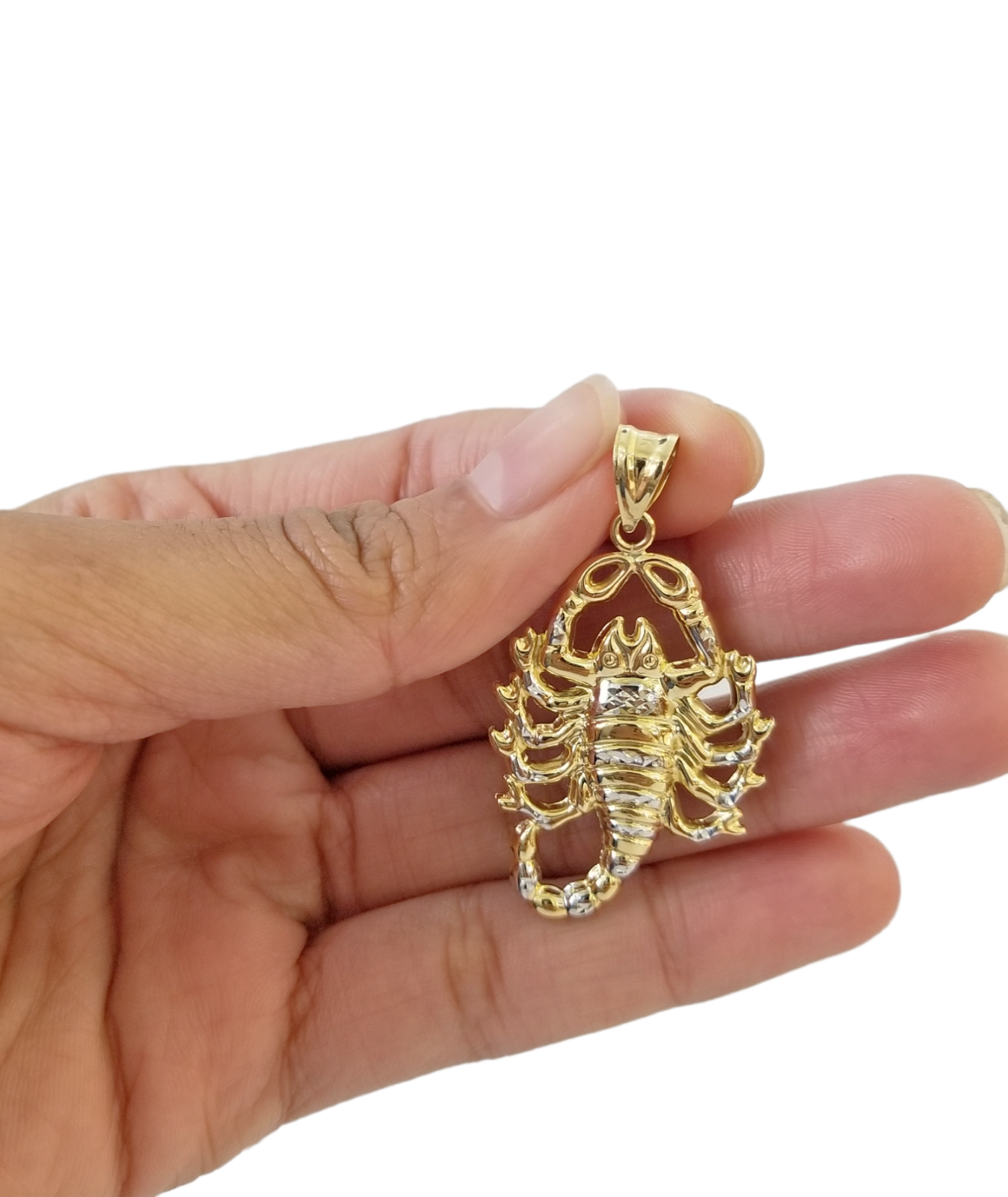 10K Yellow Gold Scorpion Charm Pendant Zodiac Sign Real 10kt