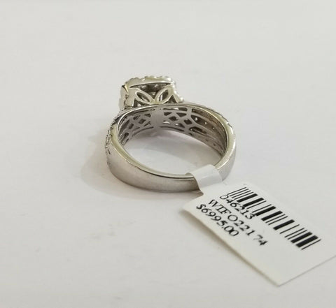 Real 14k White Gold Diamond Women's Engagement Wedding Bridal Ring 2.00 CT