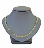 Real 10k Solid Gold Rope Chain 4mm-7mm Necklace 22"-30" Inch Men Women