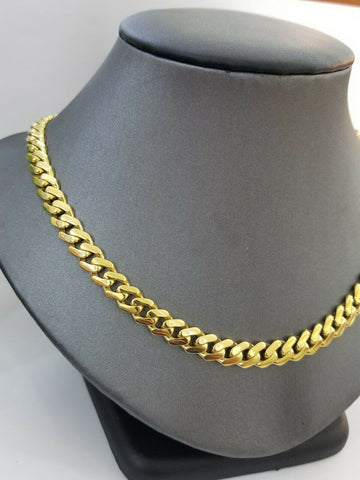 REAL 10k Gold Royal Miami Cuban Chain 6mm Monaco Necklace 18"-24" 10kt yellow Gd