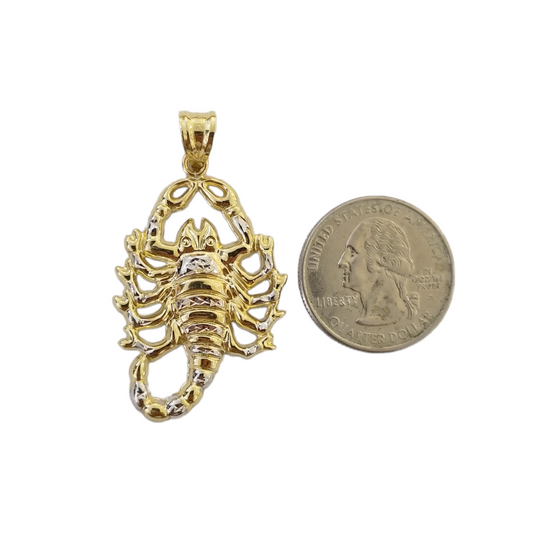 10K Yellow Gold Scorpion Charm Pendant Zodiac Sign Real 10kt