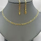 14KT Yellow Gold Figaro Link Chain 4mm Necklace 18" 20" 22" 24" 26" Real