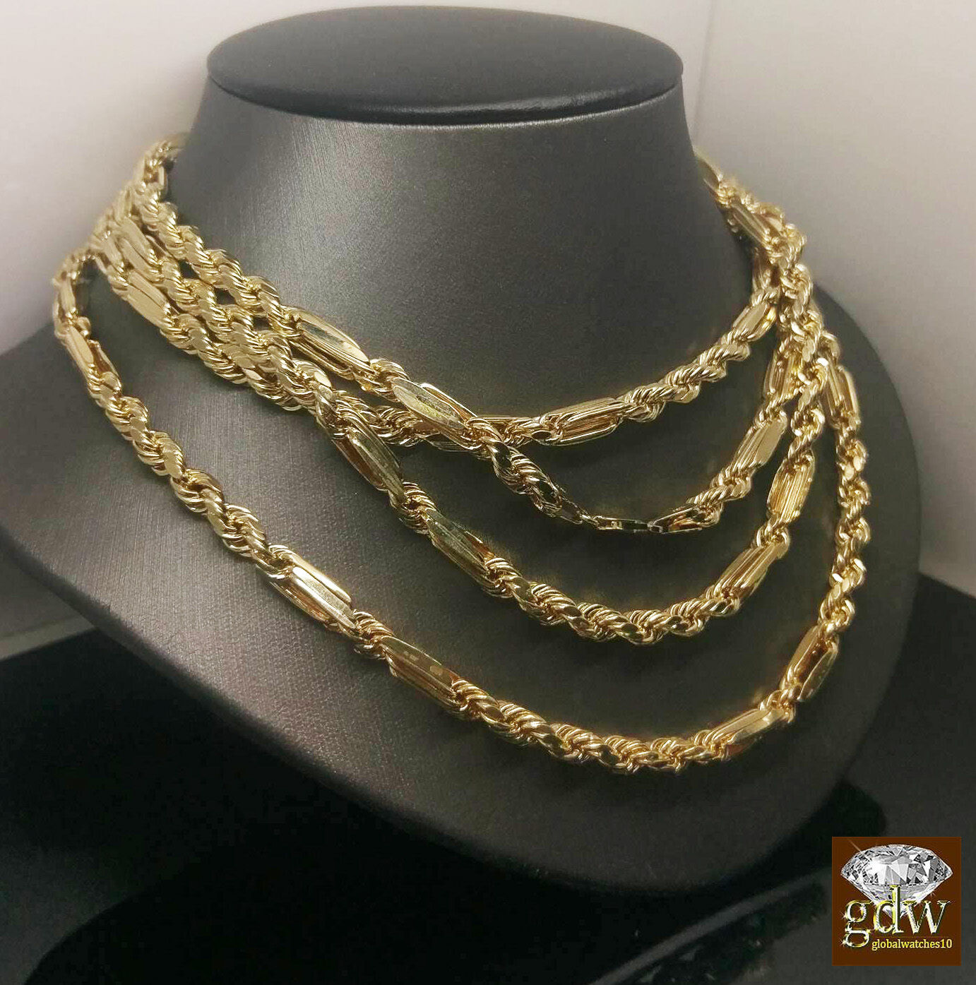 Real 10k Yellow Gold Milano Rope Chain Necklace 5mm 22" 24" 26" 28" 30"