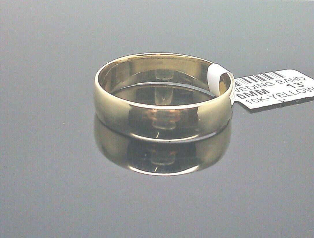 Solid Gold Band Men Women 10k Gold 6mm Wedding Anniversary casual Plain 100%REAL