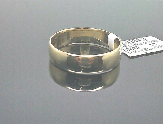 Solid Gold Band Men Women 10k Gold 6mm Wedding Anniversary casual Plain 100%REAL