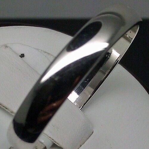 Real 10KT White Gold Men Women Wedding Band 4mm 12" Ring