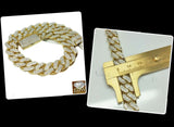 Diamond Bracelet 10k Solid Gold Cuban link Bracelet 9 Inch 8mm 2.5 CT Box Clasp