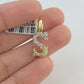 10k Real Yellow Gold Genuine Diamond Initial A-Z Alphabet Charm Letters Pendent