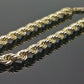 Brand New 10K Men Yellow Gold Rope Bracelet 6mm 8" Inches