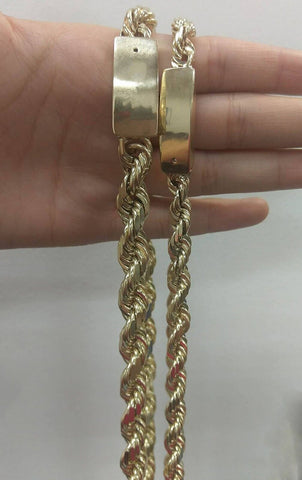 Real Solid 10K Yellow Gold Rope Chain 28 Inches 238 Gram Customize