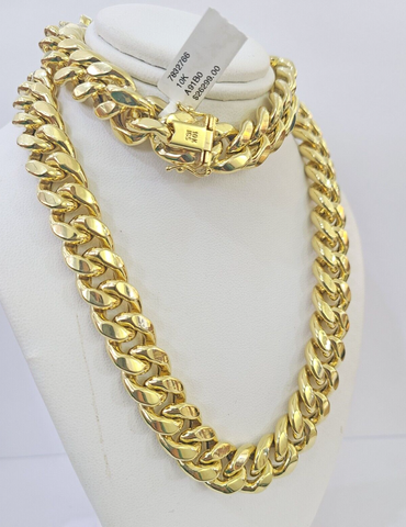 10k Real Miami Cuban Royal Link Chain 24 inch 13mm Genuine Yellow Genuine