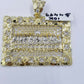 10k Real Yellow Gold Last supper pendant Charm Byzantine 28"Chain Mens Necklace