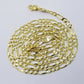 14KT Yellow Gold Figaro Link Chain 4mm Necklace 18" 20" 22" 24" 26" Real
