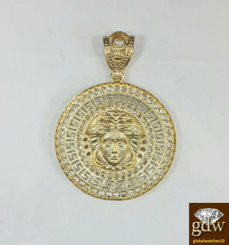 Real 10k Yellow Gold lion Head Charm Pendant