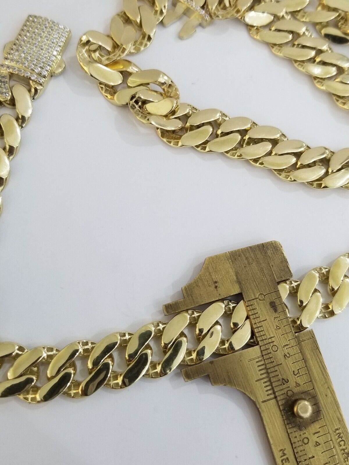 10K Yellow Gold Miami Cuban 12mm Chain Necklace Strong Box Lock 24"