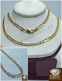 Real 10k Yellow Gold Miami Cuban Diamond Cut Chain in Various Length 18-24 Inch.