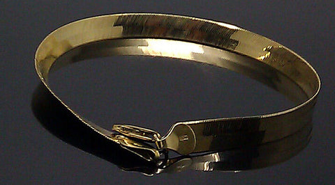 New Men Ladies 10K Yellow Gold Herringbone Bracelet 6 mm 8 Inch