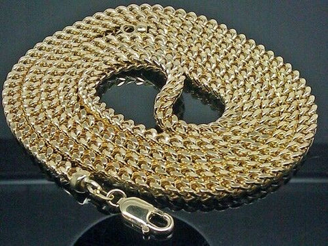 Real 10k Gold Thick Franco Chain necklace 5 mm 32" Inch Lobster  Rope cuban,