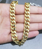 REAL 10k Gold Miami Cuban Link 8" Bracelet 9mm Men Box Clasp