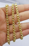 Real 10k Yellow Gold Byzantine Chain Necklace 20 Inch 4mm real Gold Men