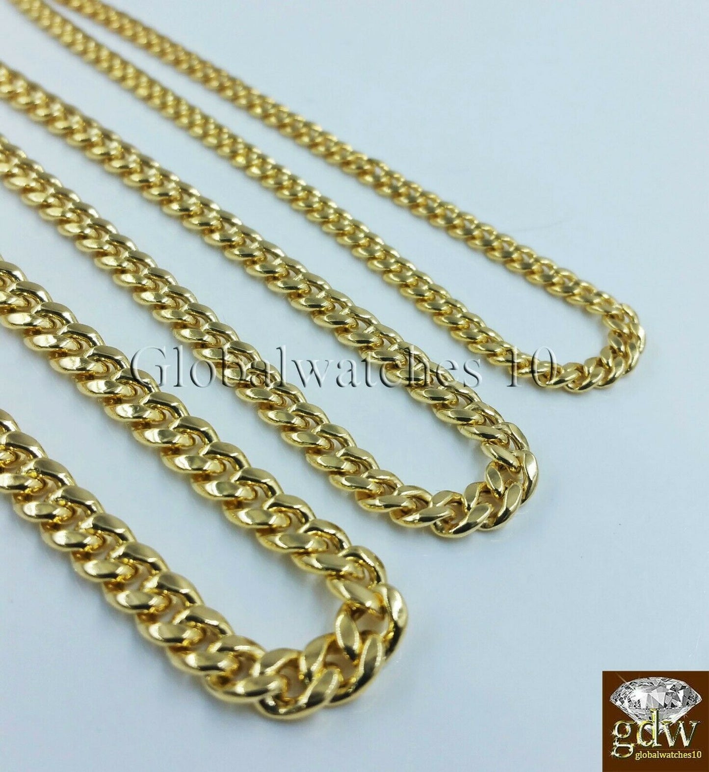 Real 10k Yellow Gold Miami Cuban link Bracelet  2mm 3mm 4mm Men Women 8" inch