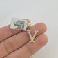 10k Real Yellow Gold Genuine Diamond Initial A-Z Alphabet Charm Letters Pendent