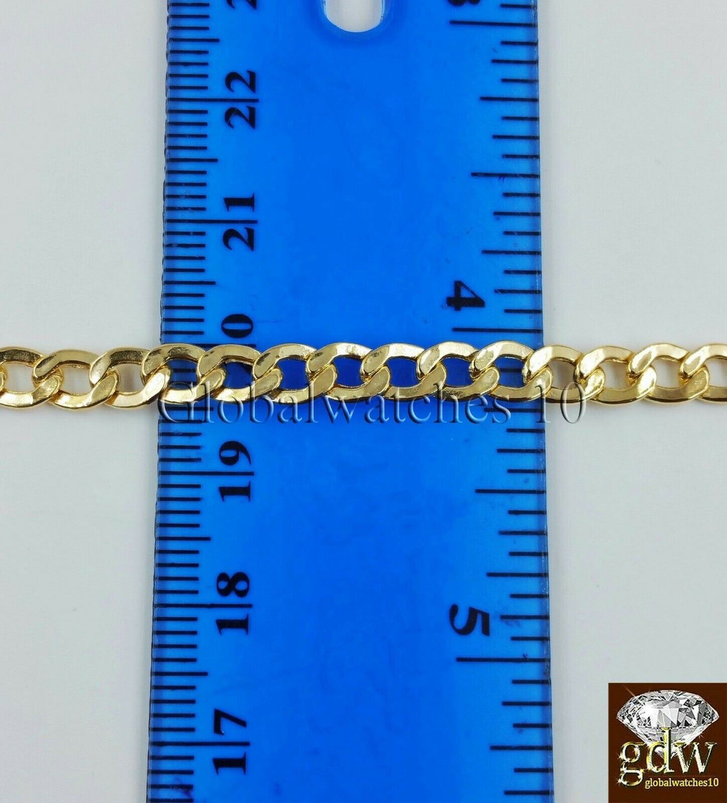 REAL 14k Men Gold Cuban Link Bracelet 8 inch Strong Link