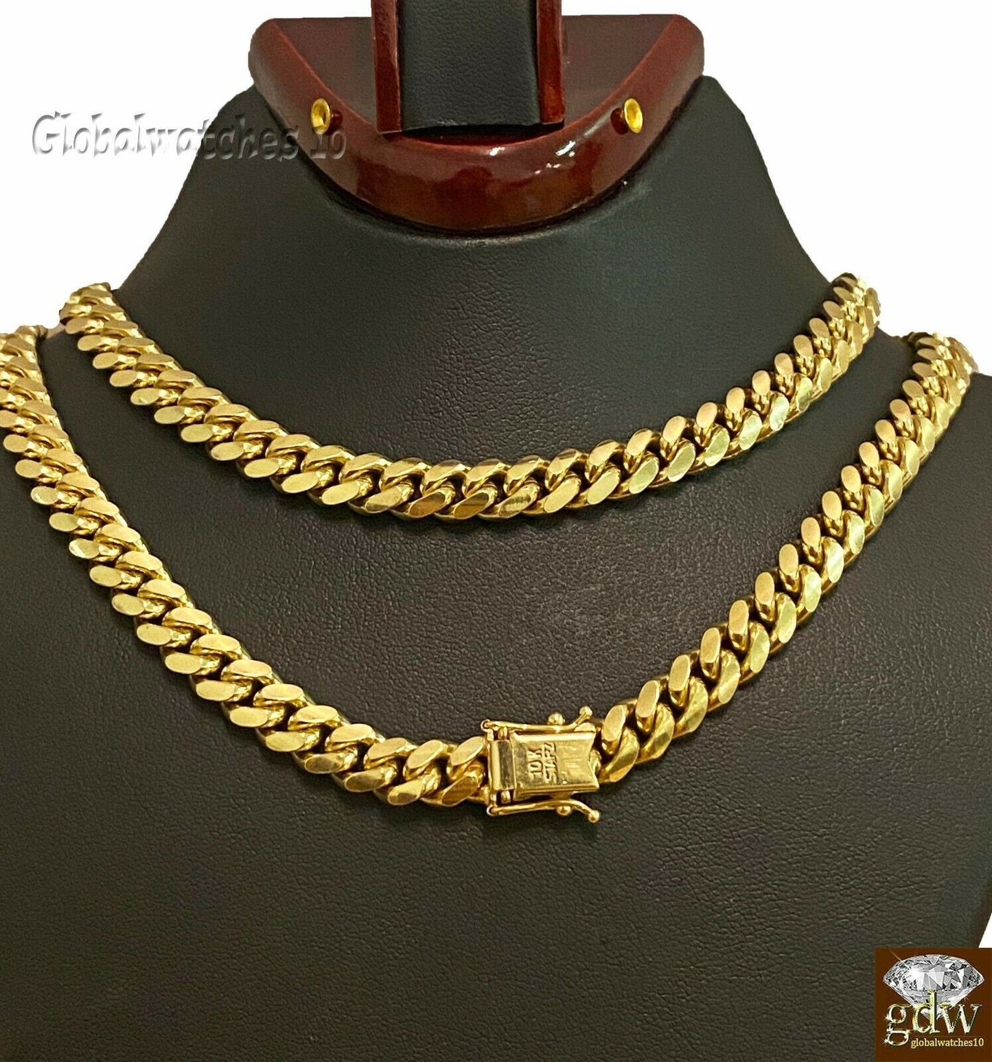 Real 10k Solid Gold Miami Cuban 6mm 24 inch Chain Necklace