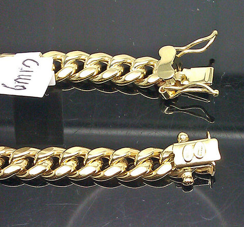 REAL Men 10k Yellow Gold Bracelet 6mm Miami Cuban 7.5" Box Lock