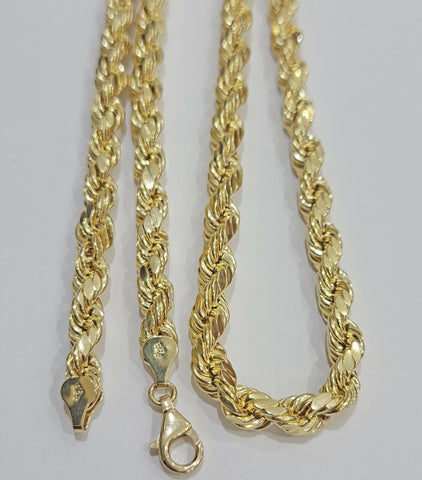 Real 10k SOLID Gold Rope Chain For Men 28 Inch 8mm On Sale Free Shipping THICK