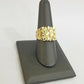 10k Real yellow Gold Nugget men Ring Sizable casual, squared gold ring 10kt