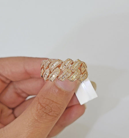 REAL 10k Rose Gold Diamond Mens Ring Engagement Wedding Genuine