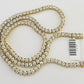 10k Real Yellow Gold Real Diamond Tennis Chain Necklace 2.57CT 22" Inch