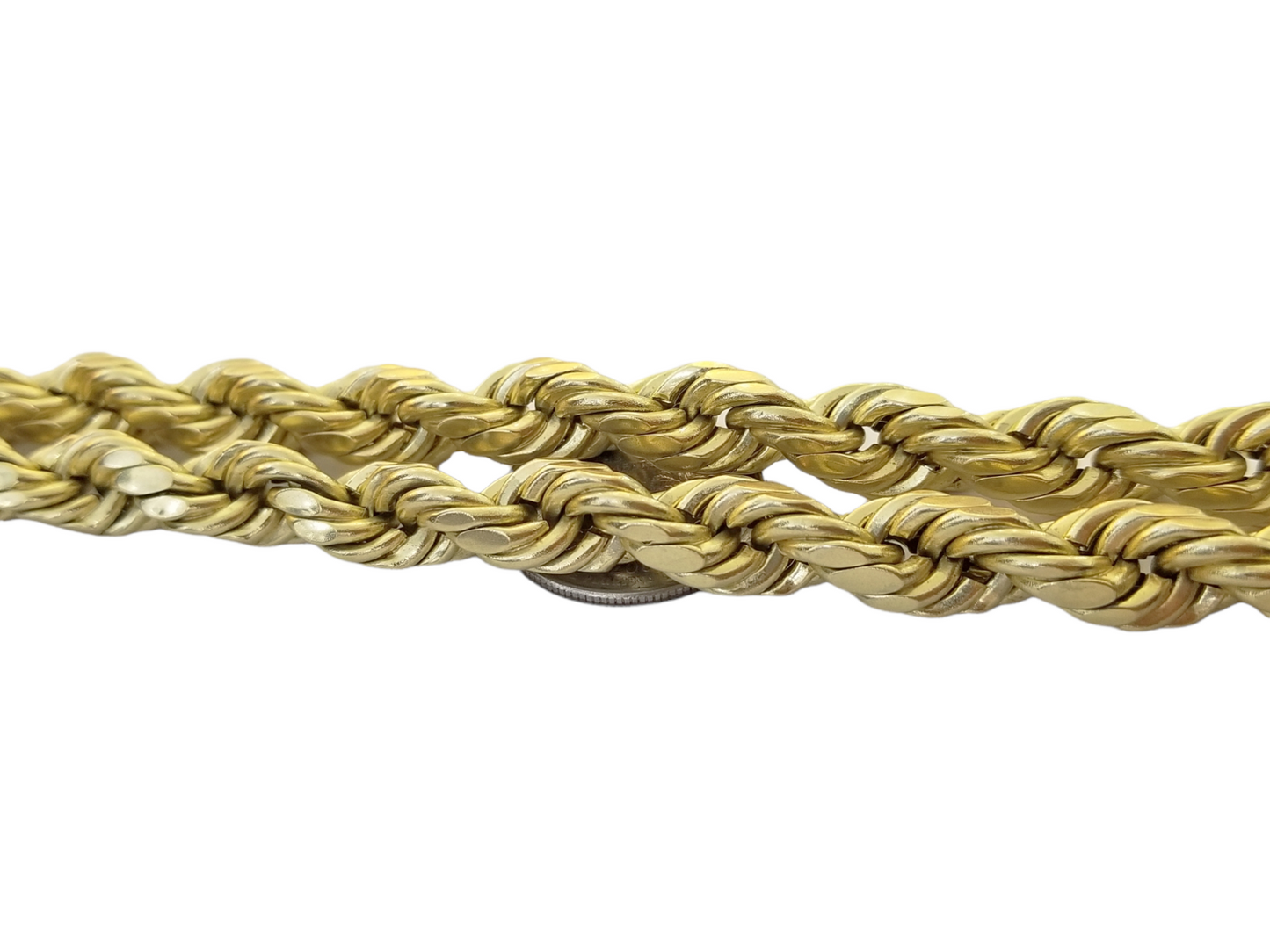 Real 10K Yellow Gold Rope Chain Necklace 26 Inch 3mm- 10mm Real 10k Men Women